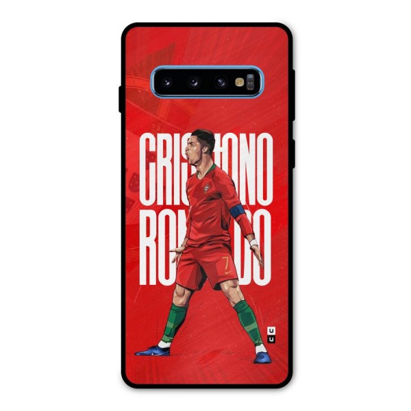 Soccer Star Roar Metal Back Case for Galaxy S10