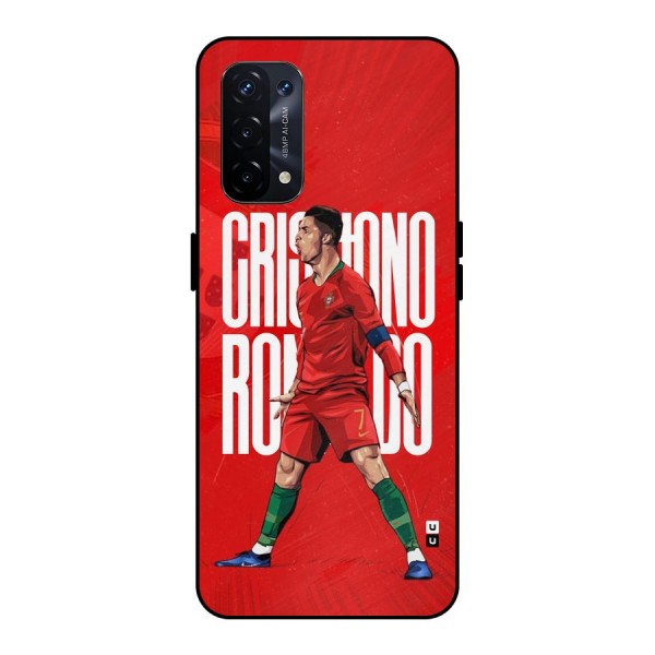 Soccer Star Roar Metal Back Case for Oppo A74 5G