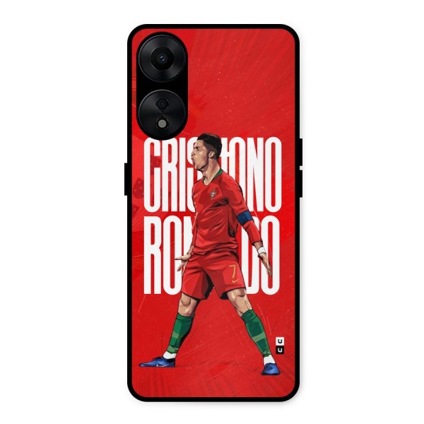 Soccer Star Roar Metal Back Case for Oppo A78 5G