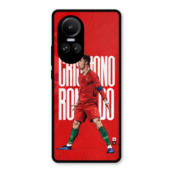 Soccer Star Roar Metal Back Case for Oppo Reno10