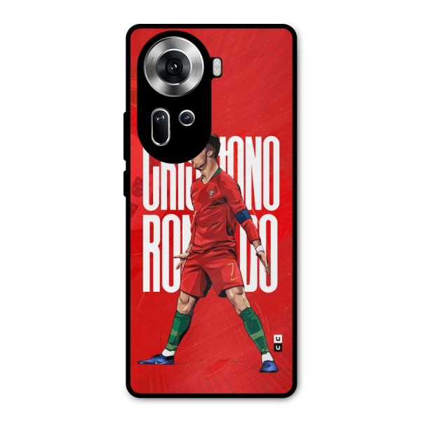 Soccer Star Roar Metal Back Case for Oppo Reno11 5G