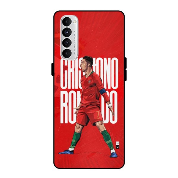 Soccer Star Roar Metal Back Case for Oppo Reno4 Pro