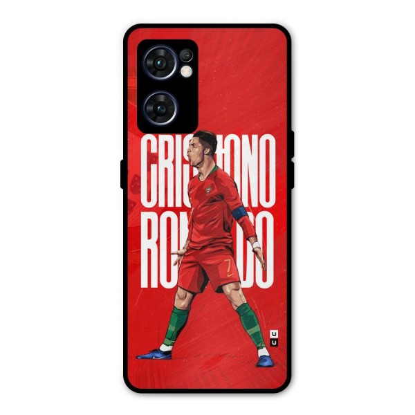 Soccer Star Roar Metal Back Case for Oppo Reno7 5G