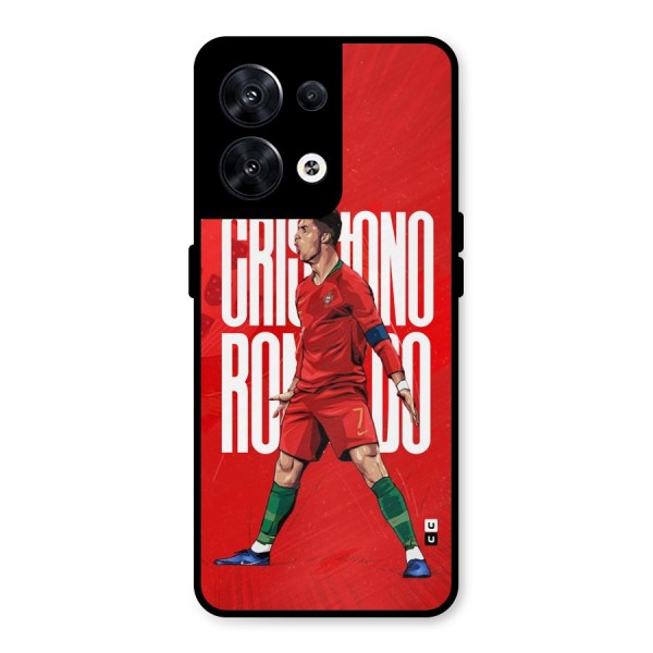 Soccer Star Roar Metal Back Case for Oppo Reno8 5G