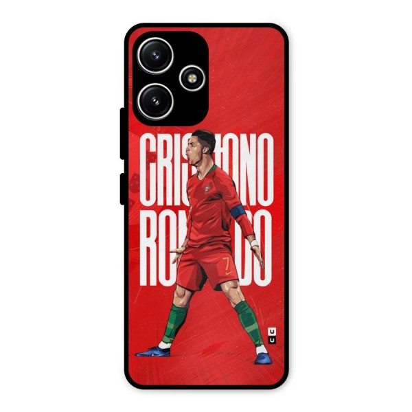 Soccer Star Roar Metal Back Case for Poco M6 Pro