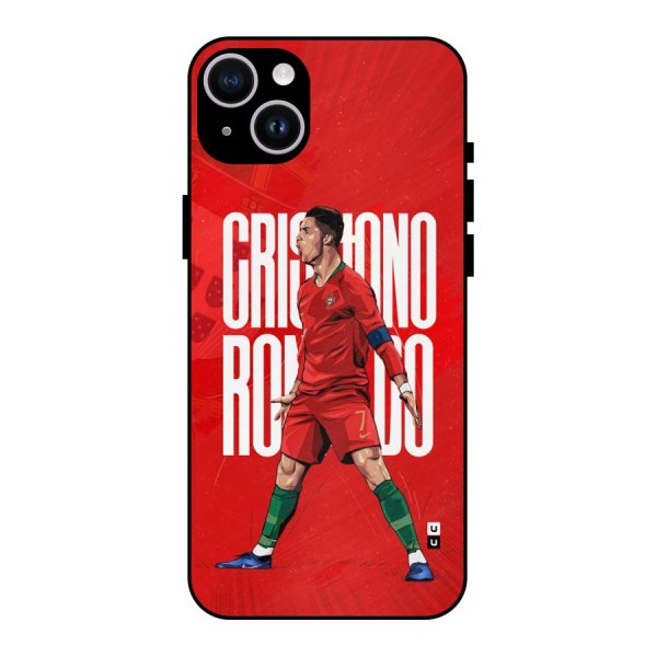 Soccer Star Roar Metal Back Case for iPhone 14 Plus