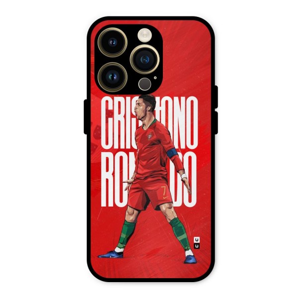 Soccer Star Roar Metal Back Case for iPhone 14 Pro