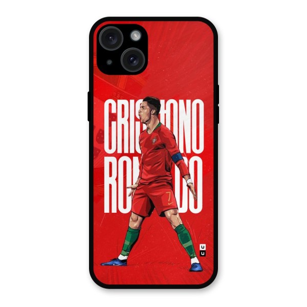 Soccer Star Roar Metal Back Case for iPhone 15 Plus