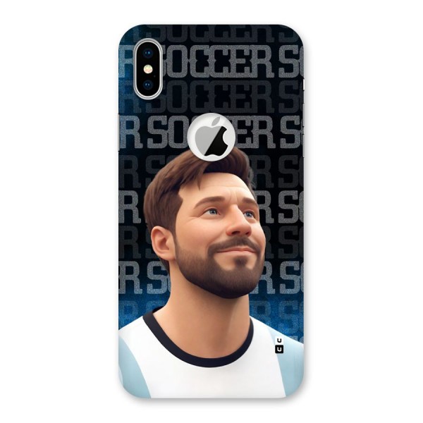 Soccer Star Smiles Back Case for iPhone XS Logo Cut