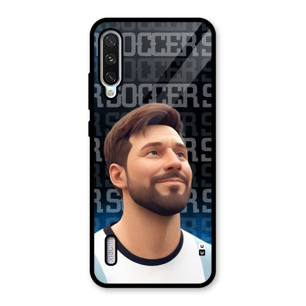 Soccer Star Smiles Glass Back Case for Mi A3