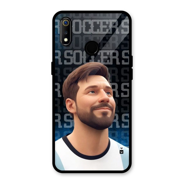 Soccer Star Smiles Glass Back Case for Realme 3