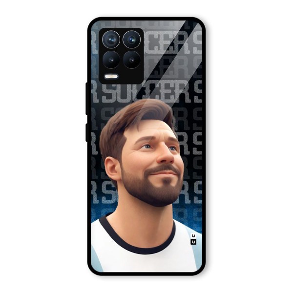 Soccer Star Smiles Glass Back Case for Realme 8