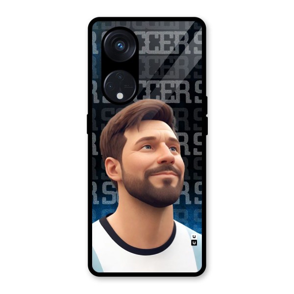 Soccer Star Smiles Glass Back Case for Reno8 T 5G