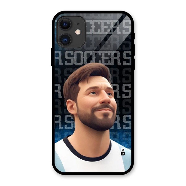 Soccer Star Smiles Glass Back Case for iPhone 11