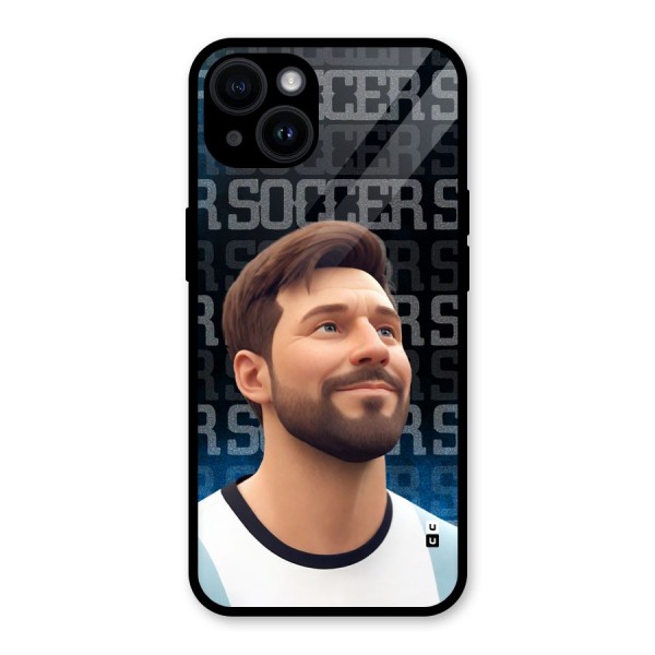 Soccer Star Smiles Glass Back Case for iPhone 14