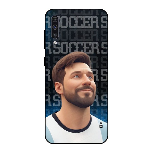 Soccer Star Smiles Metal Back Case for Galaxy A50s