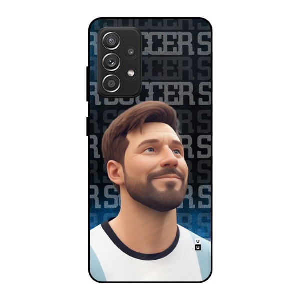 Soccer Star Smiles Metal Back Case for Galaxy A52