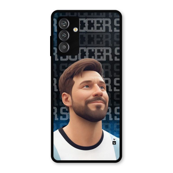 Soccer Star Smiles Metal Back Case for Galaxy F13