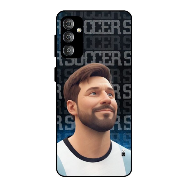 Soccer Star Smiles Metal Back Case for Galaxy F23