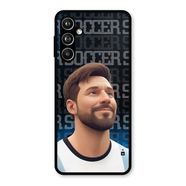 Soccer Star Smiles Metal Back Case for Galaxy F54