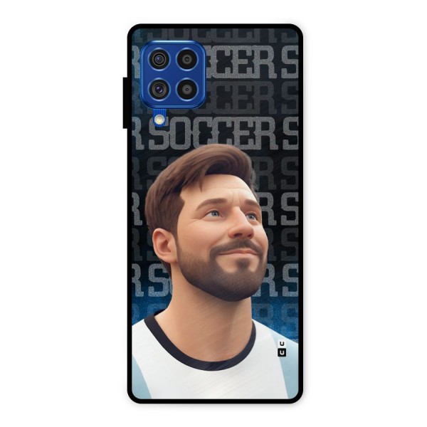 Soccer Star Smiles Metal Back Case for Galaxy F62