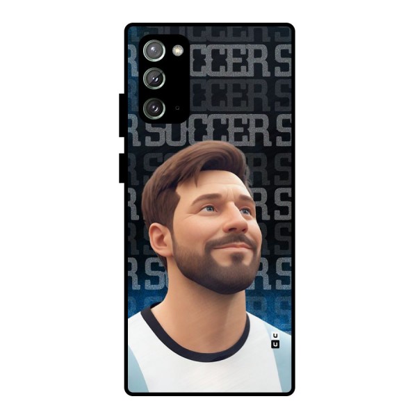 Soccer Star Smiles Metal Back Case for Galaxy Note 20