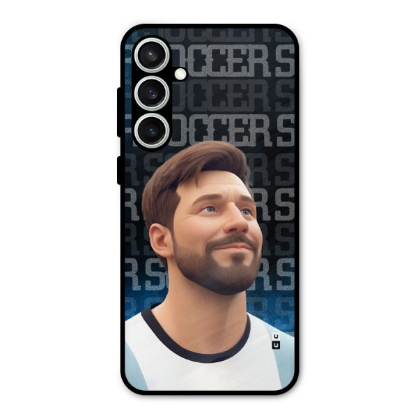 Soccer Star Smiles Metal Back Case for Galaxy S23 FE