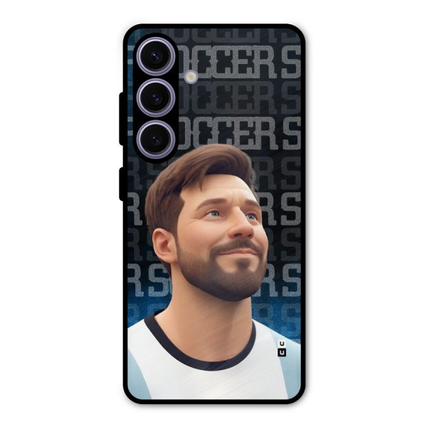 Soccer Star Smiles Metal Back Case for Galaxy S24