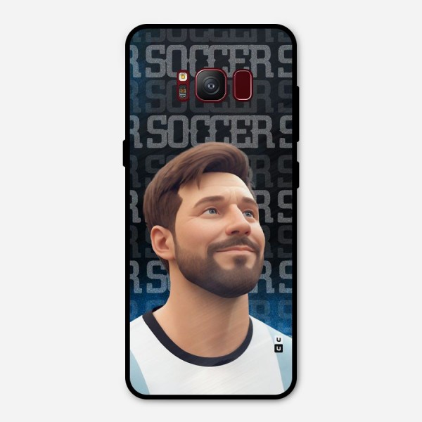 Soccer Star Smiles Metal Back Case for Galaxy S8