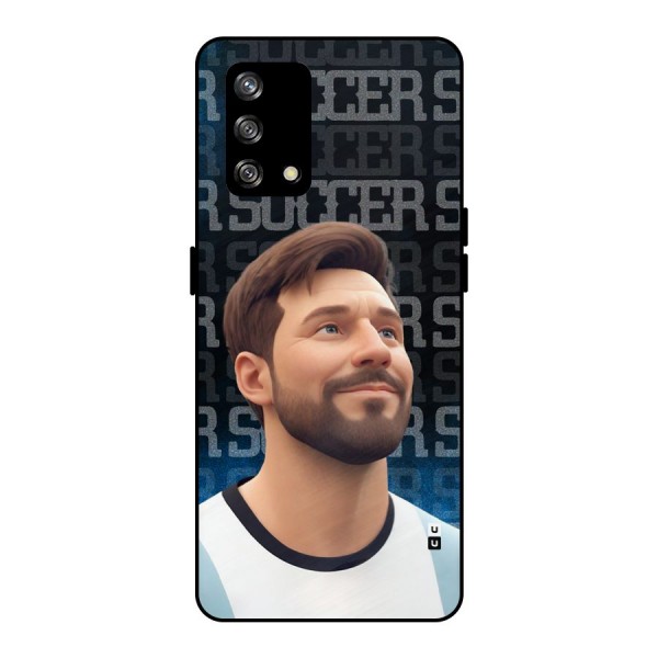 Soccer Star Smiles Metal Back Case for Oppo F19s