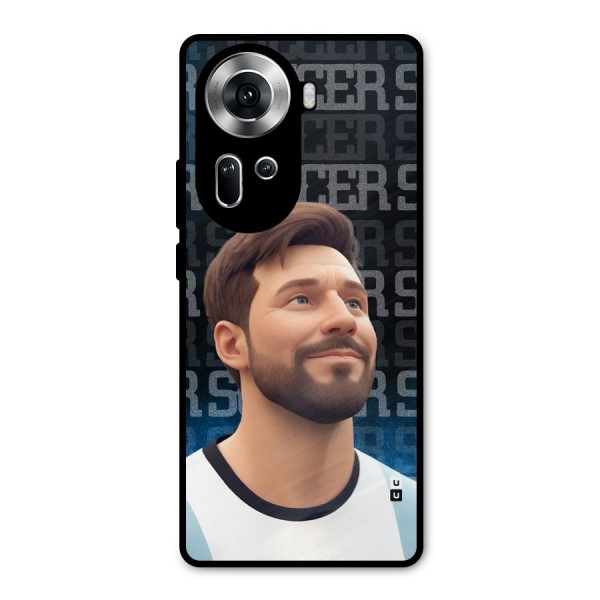 Soccer Star Smiles Metal Back Case for Oppo Reno11 5G