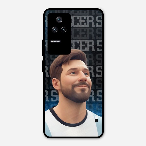 Soccer Star Smiles Metal Back Case for Poco F4 5G