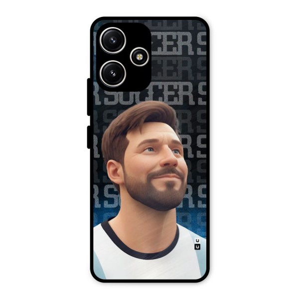 Soccer Star Smiles Metal Back Case for Poco M6 Pro