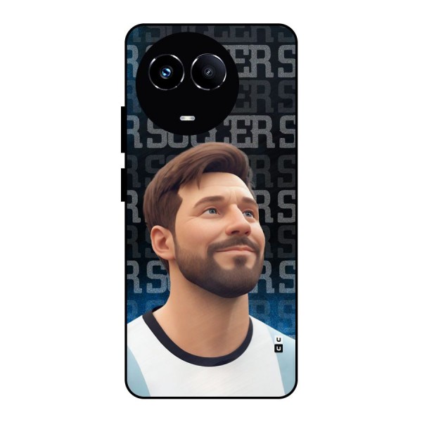 Soccer Star Smiles Metal Back Case for Realme 11X