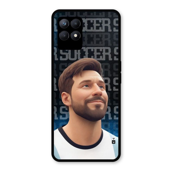 Soccer Star Smiles Metal Back Case for Realme 8i