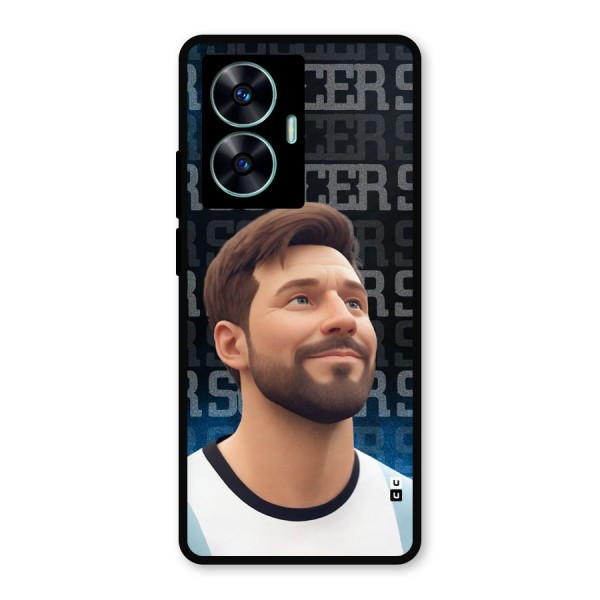 Soccer Star Smiles Metal Back Case for Realme C55