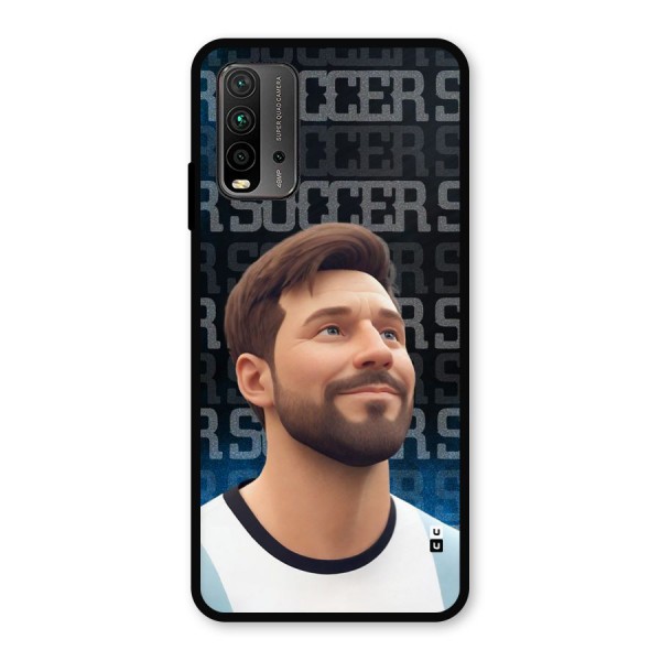 Soccer Star Smiles Metal Back Case for Redmi 9 Power