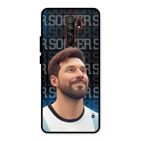 Soccer Star Smiles Metal Back Case for Redmi 9 Prime