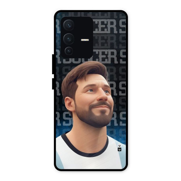 Soccer Star Smiles Metal Back Case for Vivo V23 5G