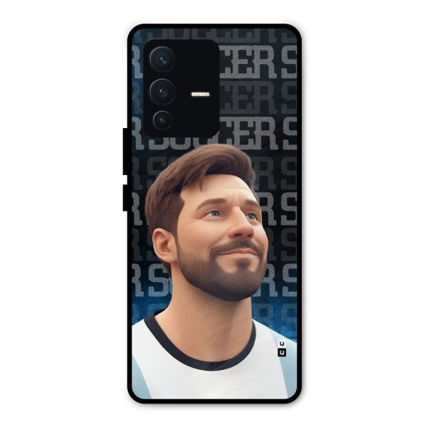 Soccer Star Smiles Metal Back Case for Vivo V23 Pro