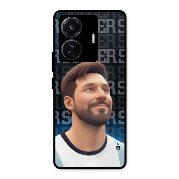 Soccer Star Smiles Metal Back Case for iQOO Z6