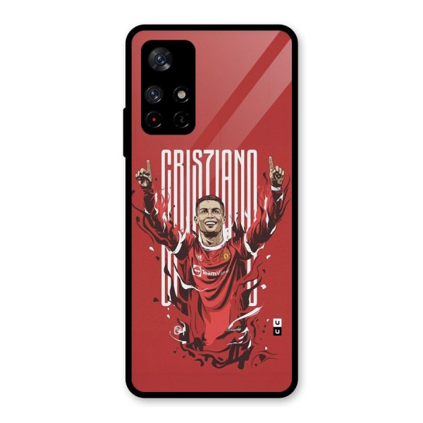 Soccer Star Victory Glass Back Case for Redmi Note 11T 5G