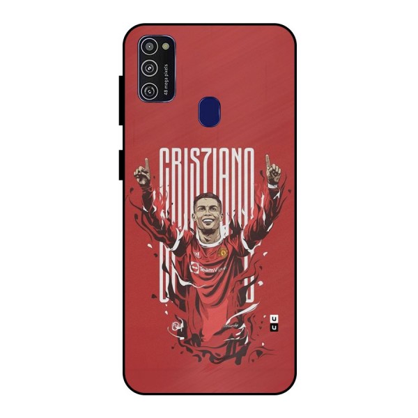 Soccer Star Victory Metal Back Case for Galaxy M30s