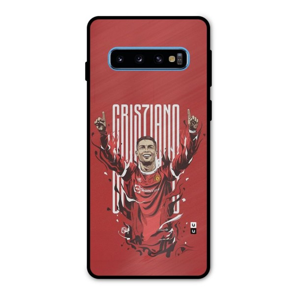 Soccer Star Victory Metal Back Case for Galaxy S10