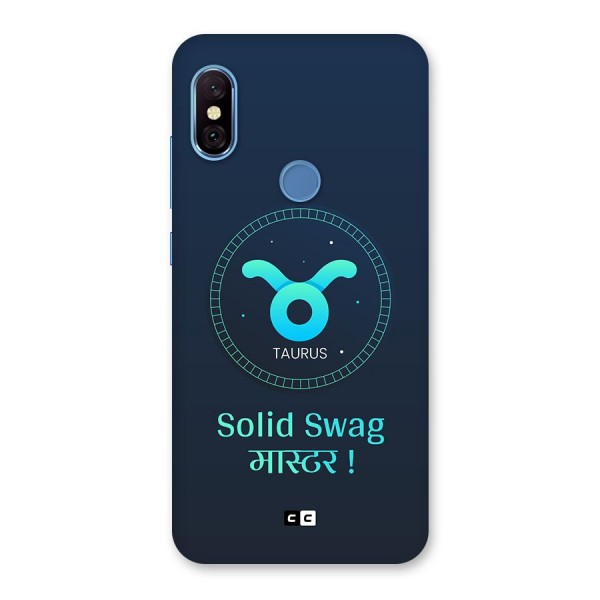 Solid Tauras Back Case for Redmi Note 6 Pro