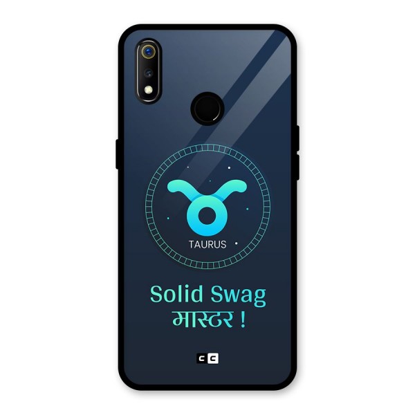 Solid Tauras Glass Back Case for Realme 3