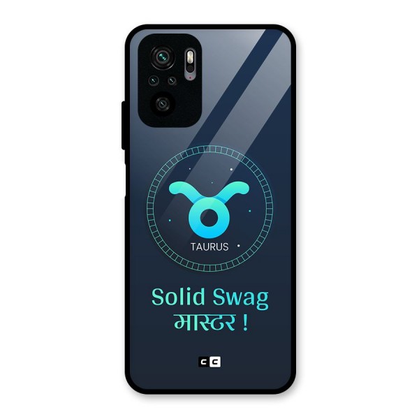 Solid Tauras Glass Back Case for Redmi Note 10