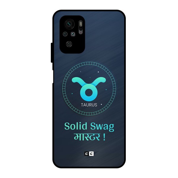 Solid Tauras Metal Back Case for Redmi Note 10