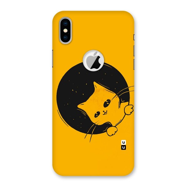 Space Cat Back Case for iPhone XS Logo Cut