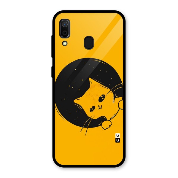 Space Cat Glass Back Case for Galaxy A30